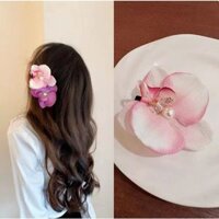 Kẹp tóc mái hoa sứ hoa lan hoa hồng giá rẻ LÀGU cặp bấm hình hoa cho nữ đẹp vintage Hàn Quốc dễ thương hottrend 2024