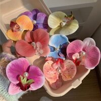 Kẹp tóc mái hoa sứ hoa lan hoa hồng giá rẻ LÀGU cặp bấm hình hoa cho nữ đẹp vintage Hàn Quốc dễ thương hottrend 2024