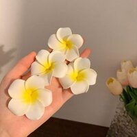 Kẹp tóc mái hoa sứ LÀGU cặp bấm mái hình hoa cho nữ đẹp vintage Hàn Quốc dễ thương màu trơn hottrend 2024