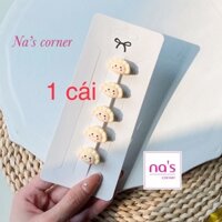 Kẹp tóc mái họa tiết nơ hoa nhỏ xinh xắn dễ thương - Bánh xếp