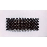 Kẹp tóc mái nhựa giả ngọc trai - Màu đen - Trơn