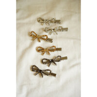 Kẹp tóc mái nữ đính đá Helen HDL hình nơ phong cách tối giản, xinh xắn