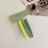 Kẹp tóc mái nữ, kẹp tóc trang điểm mỏ vịt nhiều màu sắc trẻ trung và xinh xắn, kẹp tóc trang điểm - Xanh lá
