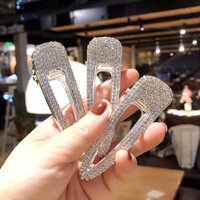 Kẹp tóc mỏ vịt đính đá - kẹp tóc 1 bên kiểu dáng Hàn quốc - 8cm - Vàng