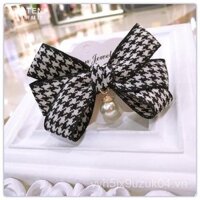 Kẹp tóc mới Hàn Quốc, phụ kiện tóc nơ bướm, kẹp tóc thanh lịch cho người lớn, kẹp mùa xuân, ghim Bobby đen và trắng