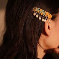 Kẹp tóc ngọc trai xanh bỏng bán chạy 2025