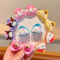 Kẹp tóc nhỏ hình tai mèo hoạt hình Sanrio cho trẻ em, kẹp tóc dễ thương không gây tổn thương cho tóc, kẹp tóc công chúa, phụ kiện tóc