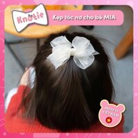 Kẹp tóc nơ cho bé Mia chiffon lụa nhập khẩu nhiều màu sắc