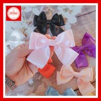 Kẹp tóc nơ nhiều màu sắc cho nữ bản đẹp xịn - Hồng phấn,Kẹp