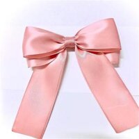 Kẹp tóc nơ vải bản rộng dễ thuơng HB24 - Hồng