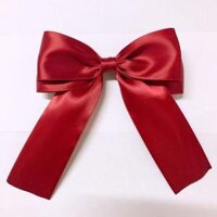 Kẹp tóc nơ vải bản rộng dễ thuơng HB24 - Đỏ đô