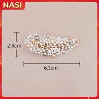 Kẹp tóc nữ hàn quốc NASI màu ngọc cao cấp xinh xắn dễ thương kẹp tóc mái phụ kiện tóc - Lông vũ