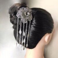 Kẹp tóc phong cách dân tộc Dai Vân Nam, kẹp tóc tua rua, kẹp tóc hợp kim, phụ kiện tóc cổ điển cho biểu diễn và chụp ảnh studio
