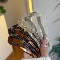 Kẹp Tóc Phong Cách Mới Mùa Xuân Mùa Hè Sóng Đôi Acetate Kẹp Tóc 10cm Thanh Lịch Nhẹ Nhàng Phụ Kiện Tóc Cô Gái Thiết Thực Kẹp Tóc Kẹp Tóc Kẹp Tóc