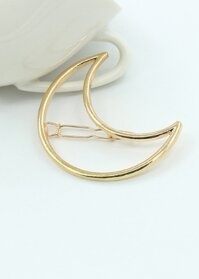 Kẹp tóc thời trang Hàn Quốc KAH42  - Hình vầng trăng - Mầu Vàng