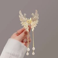 Kẹp tóc tua bướm ngọt ngào kẹp tóc đuôi ngựa buộc nửa đầu kiểu mới 2024 kẹp tóc khí chất kẹp tóc vừa