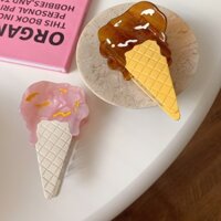 Kẹp Tóc Vui Nhộn Mô Phỏng Kem Lấy Kẹp Acetate Phong Cách Mới Nón Cá Mập Kẹp Phía Sau Đuôi Ngựa Tóc Cô Gái Dễ Thương Phụ Kiện Tóc