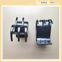 Kẹp tóc xoắn, kẹp càng cua xoắn màu pastel, kẹp tóc size to nhựa lì nhiều màu PK22-4-001 - Set 12 kẹp 5 R đen