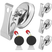 Kẹp từ tính hạng nặng, Nam châm tủ lạnh chống trầy xước, Bảng trắng và Kẹp Bulldog treo tường chắc chắn để trưng bày văn phòng, nhà bếp, trường học và tại nhà. Bộ 6