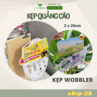 Kẹp wobbler dây nhựa trong PVC, set 30 cái kẹp quảng cáo siêu thị, kẹp khuyến mãi, kẹp bảng giá siêu thị,Thegioi Wobbler