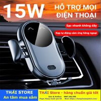 Kẹp/giá đỡ điện thoại kiêm sạc không dây ô tô 15W- Smart Senssor S11 cao cấp cực đẹp giá gốc (mã T04)- bảo hành 6 tháng