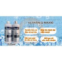 KERATIN Q-MAX 90 525ml | Phục Hồi Tóc Cháy, Tóc Nát, Tóc Bông Xù, Tóc Hư Tổn Nặng | Hàng chính hãng