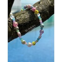 Kerenza choker - vòng cổ mặt cười, đá mắt mèo mix hạt acrylics style aesthetic