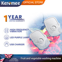 Keromee Máy rửa rau quả đa chức năng Máy làm sạch thực phẩm Máy lọc rung mini cho gia đình