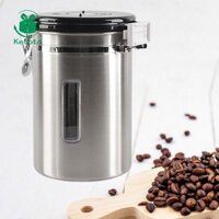 Kesoto Cà Phê Hộp Hút Chân Không Có Dụng Cụ Xả Trà Lá Hộp Cà Phê Cho Trà Bột Cookie Nhà Bếp Cafe
