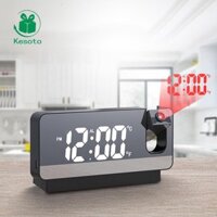 Kesoto Đèn LED Điện Tử Tắt Tiếng Bề Mặt Gương Báo Động Lớn Có Thể Xoay Được USB Đầu Giường Đồng Hồ Để Bàn Cho Học Sinh Trẻ Em Người Cao Tuổi