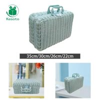 Kesoto Giả Mây Vali Thiết Thực Di Động Thanh Lịch Giỏ Chứa Đồ Dệt Cho Dã Ngoại Đồ Lặt Vặt Cắm Trại Bên Ngoài Quà Tặng