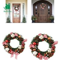 Kesoto Giáng Sinh Vòng Hoa Cửa Treo Trang Trí Vòng Hoa Cửa Cho Hiên Nhà Trang Trại Tường