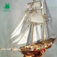 Kesoto Gỗ Thuyền buồm Bãi biển Hải lý Đồ trang trí DIY Trang trí truyền thống Trang trí thu nhỏ