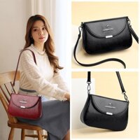 ۩Kết cấu da kangaroo 2020 mới nữ đơn giản đeo vai túi chéo tính khí mẹ trang điểm trong lưu trữ ₁