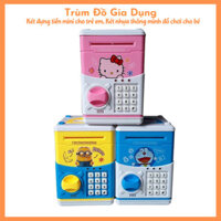 Két đựng tiền mini cho trẻ em, Két nhựa thông minh đồ chơi cho bé trai bé gái đựng tiền tiết kiệm, lì xì đa năng
