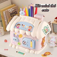 KÉT MINI ĐỰNG TIỀN TIẾT KIỆM CHO BÉ HÌNH NGÔI NHÀ ( Tặng Kèm Sticker 3D Nổi )