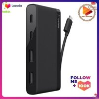 Kết Nối Thiết Bị Của Bạn Với Hub USB-C 4 Cổng Belkin F4U090BTBLK (Đen) - Hàng Chính Hãng