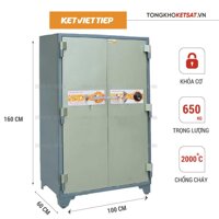 Két Sắt 2 Cánh Cỡ Lớn, Két sắt ngân hàng BMEC K560 Khóa cơ đổi mã (Miễn Phí Giao Hàng)