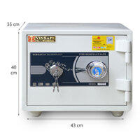 Két sắt cao cấp Vinsafe VC50ĐM khóa cơ đổi mã