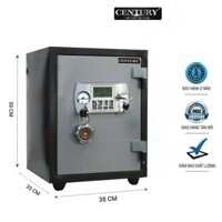 Két Sắt Điện Tử Century Việt Tiệp Chống Cháy KV354-DT 50kg 2 Ngăn Rộng Rãi Đổi Mật Khẩu Tùy ý