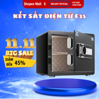 Két sắt điện tử Melody - E35, Két sắt khóa vân tay + mật mã, Chíp điện tử thông minh, BH 12 tháng