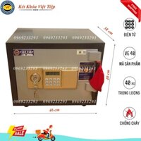 Két Sắt Điện Tử VE48, Đen Ghi, Việt Tiệp, Nặng 40kg, Chống Trộm, Chống Cháy, An Toàn, Tiện Dụng, Bảo Mật, Chính Hãng, Hợ