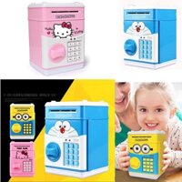 KÉT SẮT ĐỰNG TIỀN MINI CHO BÉ ( hồng/xanh/vàng/đỏ) xả bán