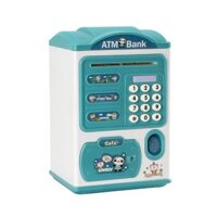 Két Sắt Mini Cho Bé Vân Tay Thông Minh - Hộp Heo Lợn Đựng Tiền Tiết Kiệm - Đồ Chơi Trẻ Em Cho Bé Trai Bé Gái - Xanh - ATM
