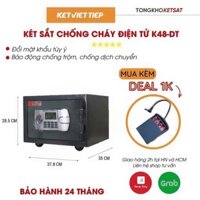 Két sắt mini chống cháy K408-DT khóa điện tử loại nhỏ đặt vừa trong tủ, báo động chống trộm cao cấp Việt Tiệp