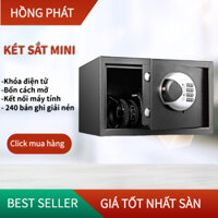 Két sắt mini dành cho gia đình, khách sạn, văn phòng, 4 cách mở khoá, kết nối máy tính / VHP-FD-2042C/ Safe box