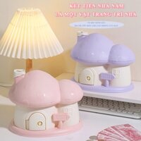 Két sắt mini dễ thương DSBY, Hộp đựng tiền tiết kiệm hình ngôi nhà nấm dễ thương cho bé chất liệu cao cấp kèm khóa decor