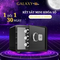 Két Sắt Mini GALAXY Két Mini Khóa Số Điện Tử Màu Trắng Đen Chất Liệu Thép Phủ Sơn Tĩnh Điện - B02