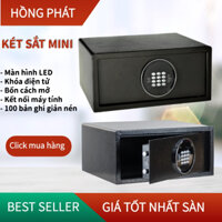 Két sắt mini gia đình, khách sạn, văn phòng, 4 cách mở khoá, bản ghi kết nối máy tính/VHP-FD-2042K-1/ Safe box