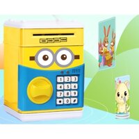 Két sắt mini hình đoremon (minion,hello kitty)